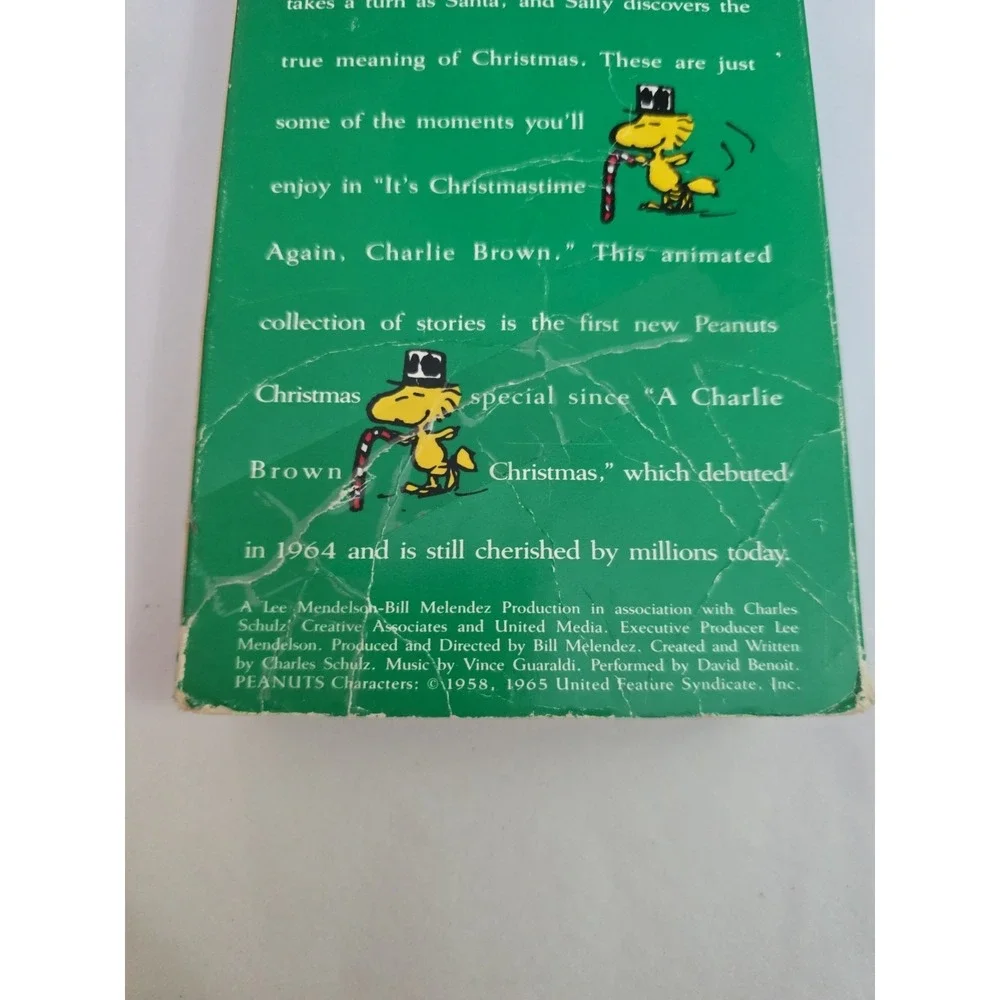 It's Christmastime Again, Charlie Brown (VHS, 1992) Snoopy, Peanuts Vintage